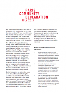 paris community declaration 2017