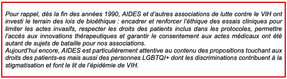 AIDES association lutte contre le VIH bioéthique