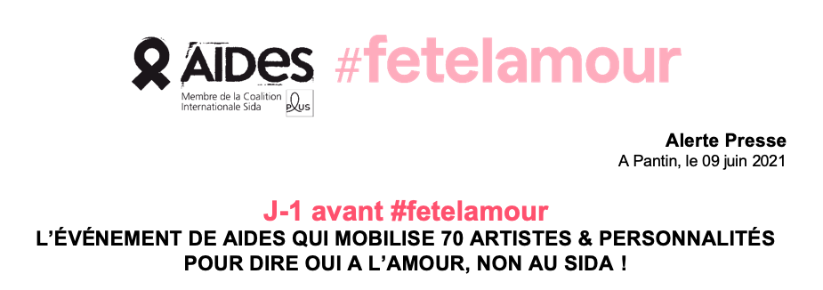 #fetelamour vih sida ist santé sexuelle dons collecte évenement e-event culture musique cinéma solidarité stars partenaires shopping solidaire partenaires