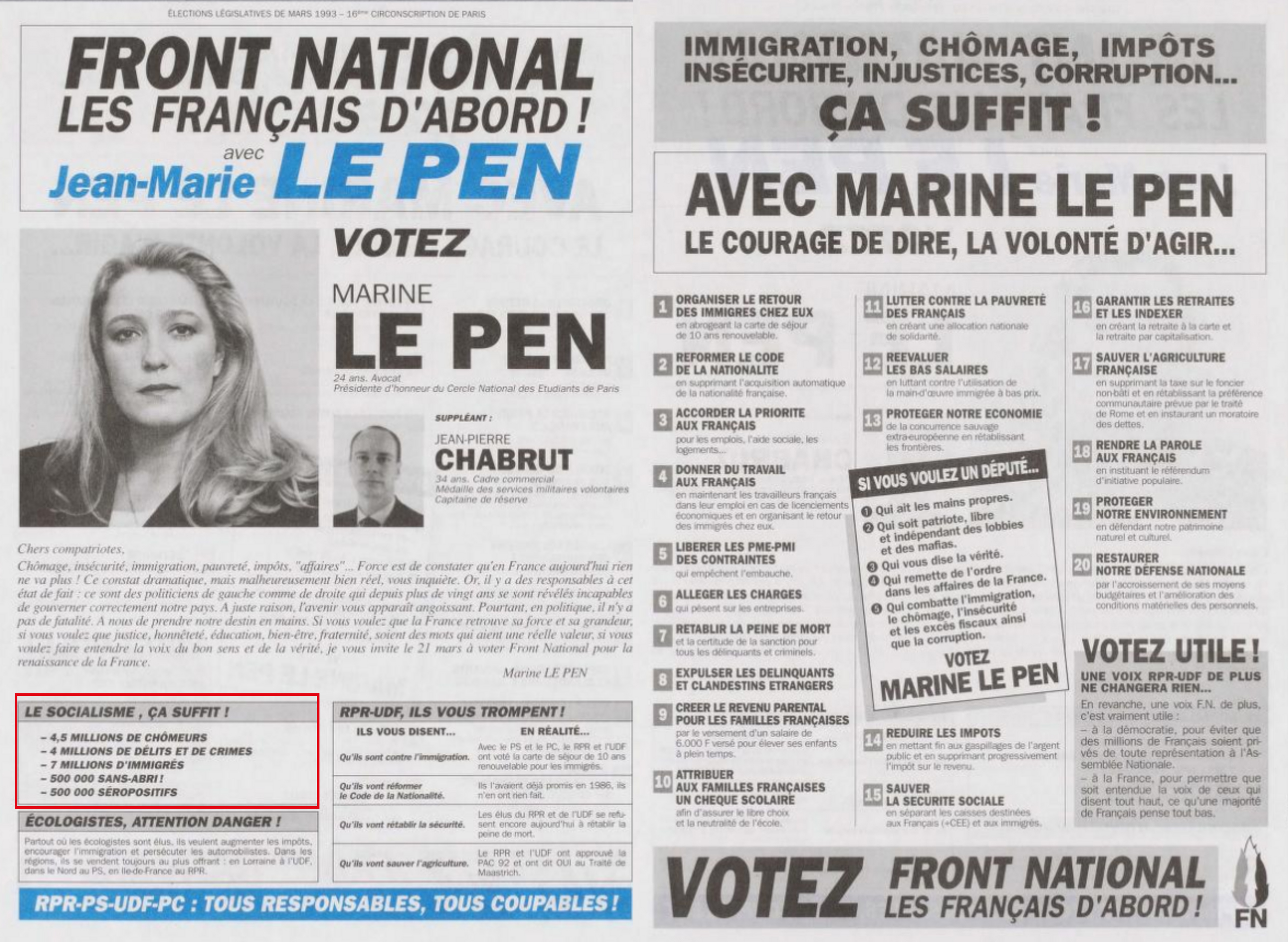 tract le pen 1993