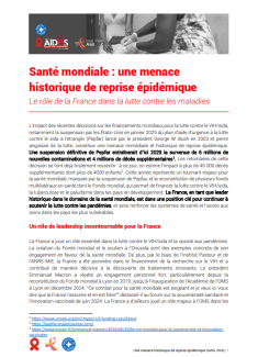 note positionnement AIDES Coalition PLUS vih sida santé mondiale