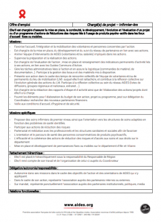 offre emploi chargé projet infirmier infirmière caarud