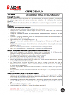 offre emploi coordinateur lieu mobilisation chartres