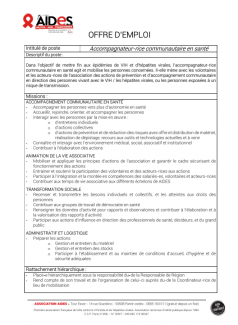 offre emploi CDI Niort Accompagnateur communautaire santé