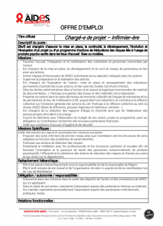 offre emploi chargé projet infirmier infirmière Grenoble Caarud