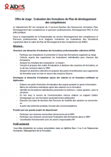 aides offre stage 