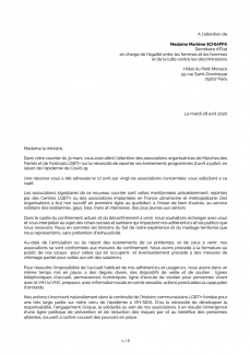 lettre enjeux urgences lgbtqi confinement déconfinement covid-19 marlène schiappa