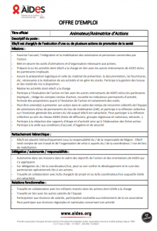 fiche de poste animateur-rice d'action